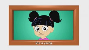 Английский для детей She is young He is old