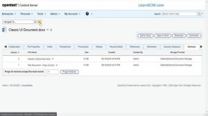 OpenText Content Server Classic UI - BasicOperations