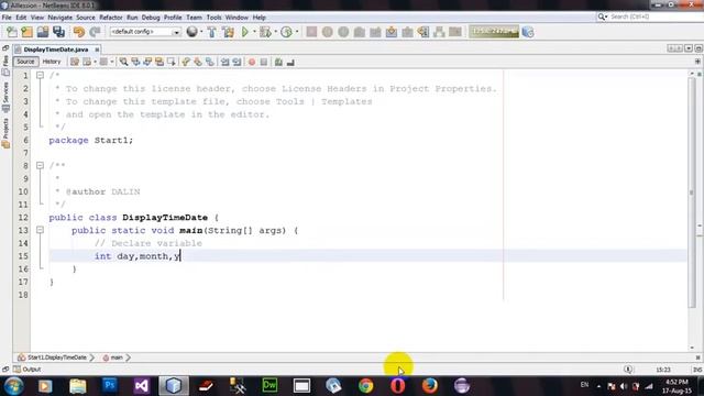 How to Show Current Date and Time in Java Netbeans