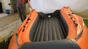 Лодка ПВХ Риф 390 НДНД Оранжево-серая
