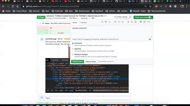 Batch 8 Selenium with Cucumber-Git Hub Pull Request Reviews-How to write Better Gherkin-Part-21 смотреть онлайн