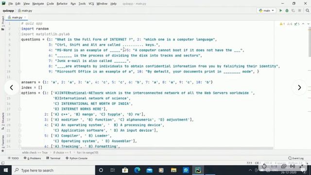 Quiz Game By using Python Language
