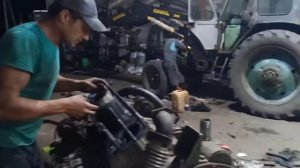 Ремонт двигателя ЯМЗ 238  обрыв поршня, Комбайн Дон1500 Б част 2