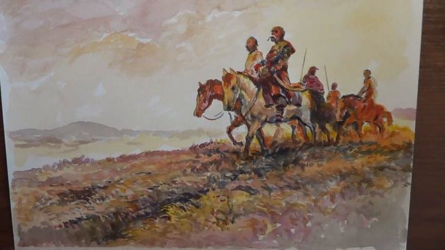 4  акварель Композиция ДОРОГА НА СЕЧь смотреть онлайн