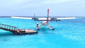 Trans Maldivian Airways (TMA) Sea Plane Landing & Take-off at Iru Fushi, Maldives (August 2022)