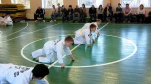 Сдача аттестации Тхэквондо ITF на бело-желтый пояс.