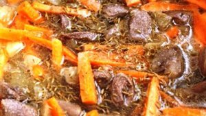 Плов с сердечками куриными