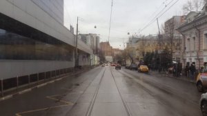 Москва, маршрут трамвая №50.