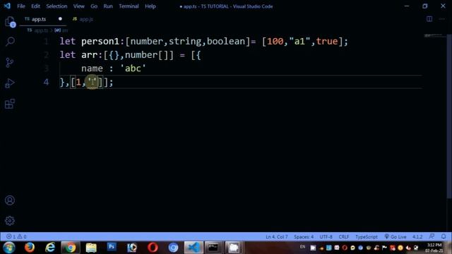 Typescript Tuple type in Tamil