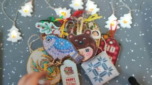 32. Вышитые новогодние игрушки за 7 лет 😱