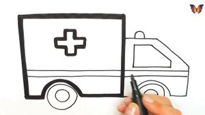 Как нарисовать СКОРУЮ ПОМОЩЬ / Рисунок раскраска СКОРАЯ ПОМОЩЬ