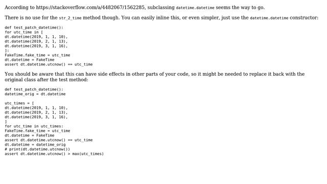 Code Review: Fake utcnow for the pytest (2 Solutions!!) смотреть онлайн