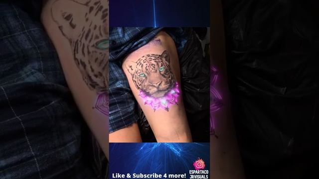 Lion thigh Tattoo | Best Tattoo 2021 | Tattoo animation |LED tattoo #Shorts