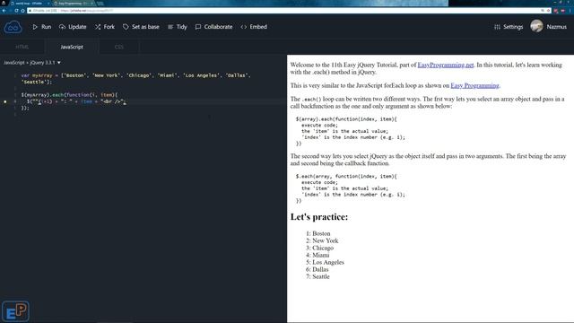 Easy jQuery - Looping with the .each() method (11)