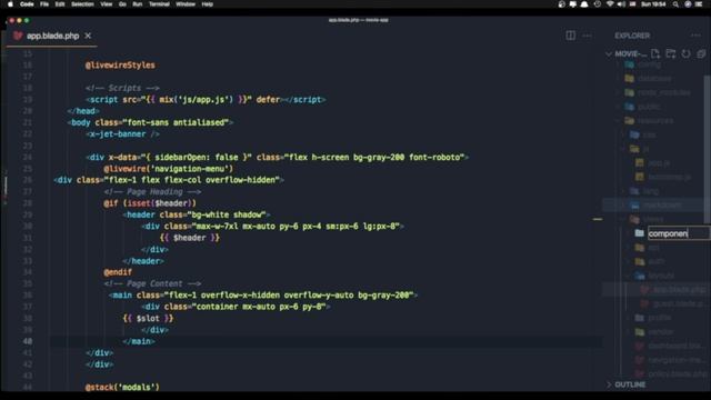 Laravel Livewire Tutorial Create Movie Website - Add Tailwind Css Admin Dashboard