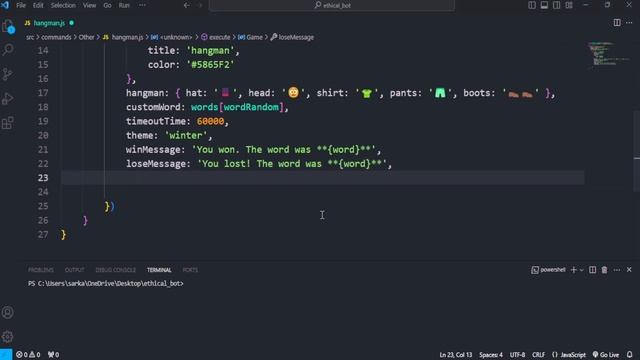 Creating a Hangman Discord Bot Game in Discord.js v14