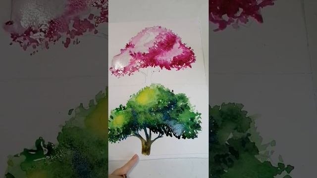 Як намалювати квітуче дерево. Сакура.Тема17
