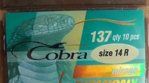 Рыболовные крючки Cobra или Рыболовные крючки Кобра. size 14 N, size 14 R, size 12 NSB, size 10 B