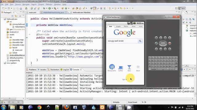 Android Web View Tutorial - A simple web browser смотреть онлайн