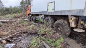 Статическое зондирование в РФ (CPT, CPTU in Russia)! Камаз 8х8,, бездорожье,в грязи. 8(921)956-10-2