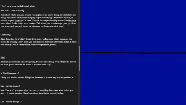 A bit of a Tulpa narration guide смотреть онлайн