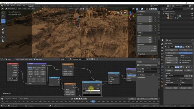 Blender Terrain - Quick Pre-vis Canyon Desert Environment in EEVEE (and Cycles) [Blender 2.8] смотреть онлайн