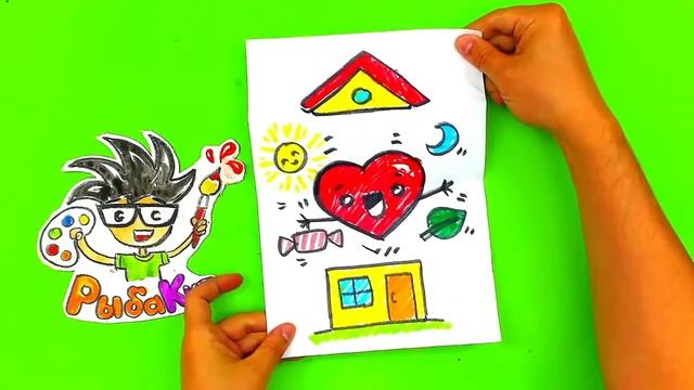 Веселые СЮРПРИЗЫ ? РыбаКит папа рисует смотреть онлайн