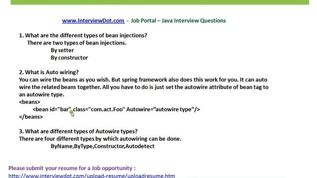 Different types of Autowiring Spring смотреть онлайн