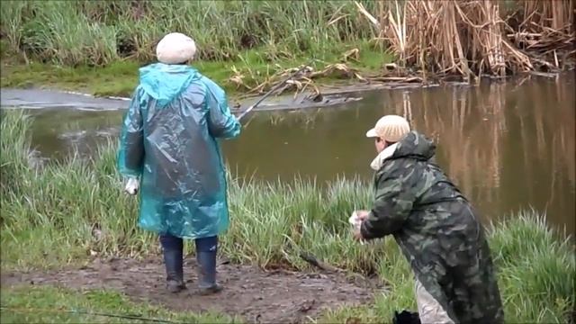 БАБУШКИ РЫБАЧКИ поймают рыбу даже в ручье смотреть онлайн