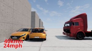 TWO Hyundai i20 VS Kamaz? 150kmh 93mph  BeamNG Drive ?CRASH test