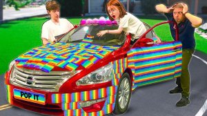 Папа в ШОКЕ! Крутая Машина из Поп Ит в Реальной Жизни!