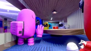 PINK & CYAN AMONG US 3D ANIMATION BY HORNSTROMP