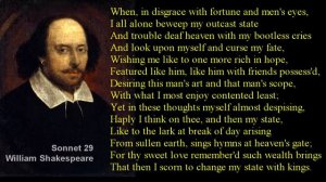 Shakespeare Sonnet 29 with text