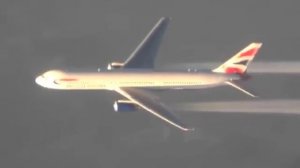 BA 767 flying below