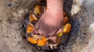 Казан кабоб на костре / Узбек готовит