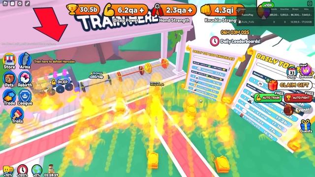 СОБРАЛ ПОЛНУЮ КОМАНДУ 38 ШТ САМЫХ СИЛЬНЫХ ПЕТОВ GOLIATH GHOST ZEUS В ARM WRESTLE SIMULATOR ROBLOX смотреть онлайн