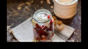 Острый перец маринованный в уксусе холодным способом