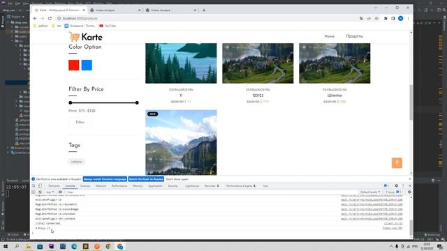 Laravel 9 и Vue 3 SPA интернет магазин 20. Фильтрация продуктов фронт + бекенд.mp4