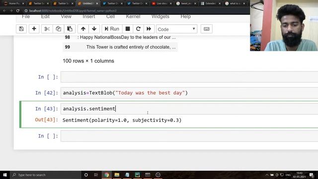 Twitter Sentiment Analysis using Python and TextBlob !! Click on Set Reminder !! Make a Twitter Acc