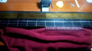 Вязаные штаны на вязальной машине Нева 2.