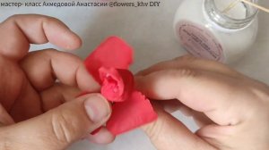 Цветок из ткани своими руками/ Роза из шёлка мастер-класс