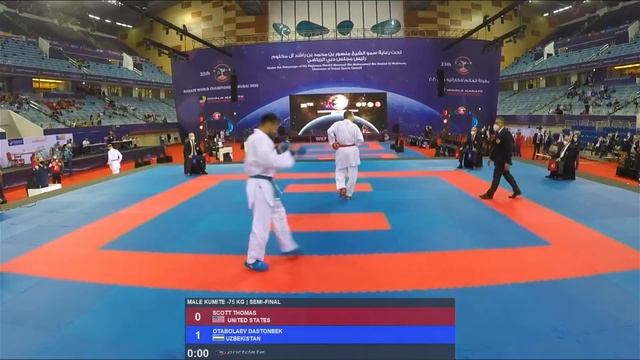 Karate Dubai 2021 | Male -75kg - SEMIFINALS | WORLD KARATE FEDERATION смотреть онлайн