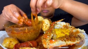 ASMR MUKBANG SEAFOOD KING CRAB BLOVES SMACKALICIOUS SAUCE NO TALKING ASMR MUKBANG 먹방 EATING SHOW