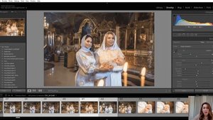 Обработка в фотошоп. Выравниваем лицо. Таинство крещения