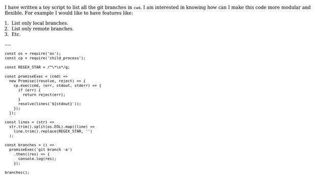 Code Review: List all the git branches смотреть онлайн