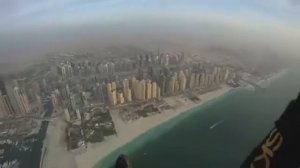 Красивые виды Дубая в прыжке с парашюта