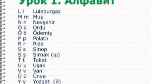Урок 1. Турецкий алфавит