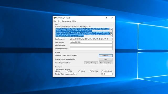 Generating an SSH Key Windows 10 (PuTTYGen) смотреть онлайн