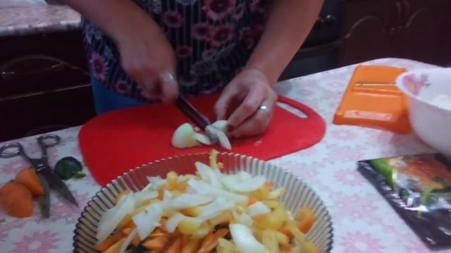 Салат Фунчоза по-корейски с овощами