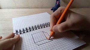 Как нарисовать объёмный куб.